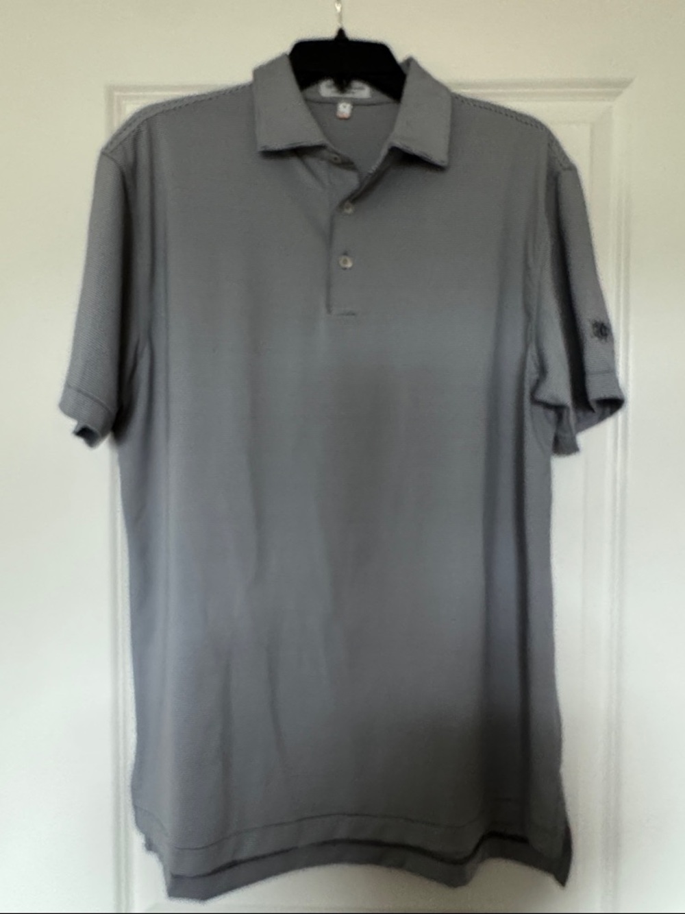 PETER MILLER-Men's Gray Polo Shirt - Classic Short Sleeve